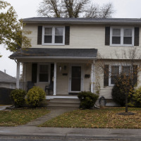 a house in the fall